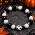 Style 1 Halloween ghost bracelet on dark seasonal background